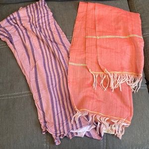 Pashmina and purple infinity scarf bundle